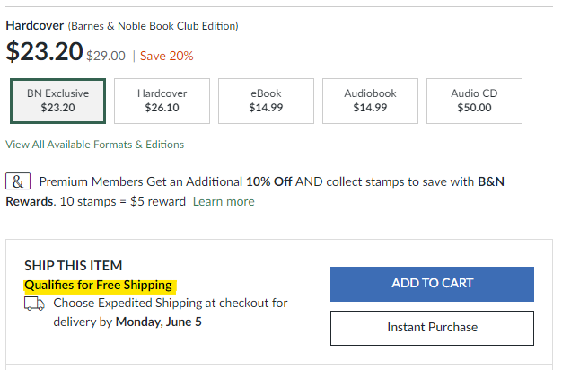 Items That Do Not Qualify For Free Shipping – Barnes & Noble