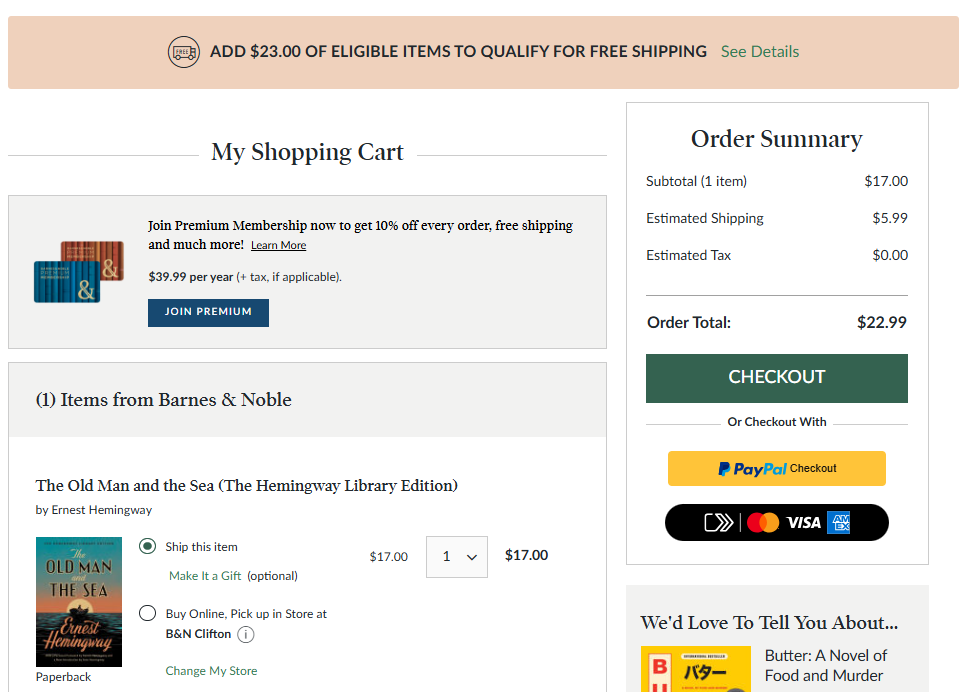 ORDERS SHIPPING BARNES NOBLE visual data 8